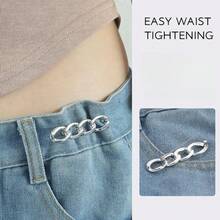 1/2pcs Skirt Waist Cinching Tool, Jeans Waist Circumference Big Change Small Pants Waist Tightening Adjustment Buckle Versatile Brooch Buckle Needle Waist Cinching Buckle - Multicolor - View 3