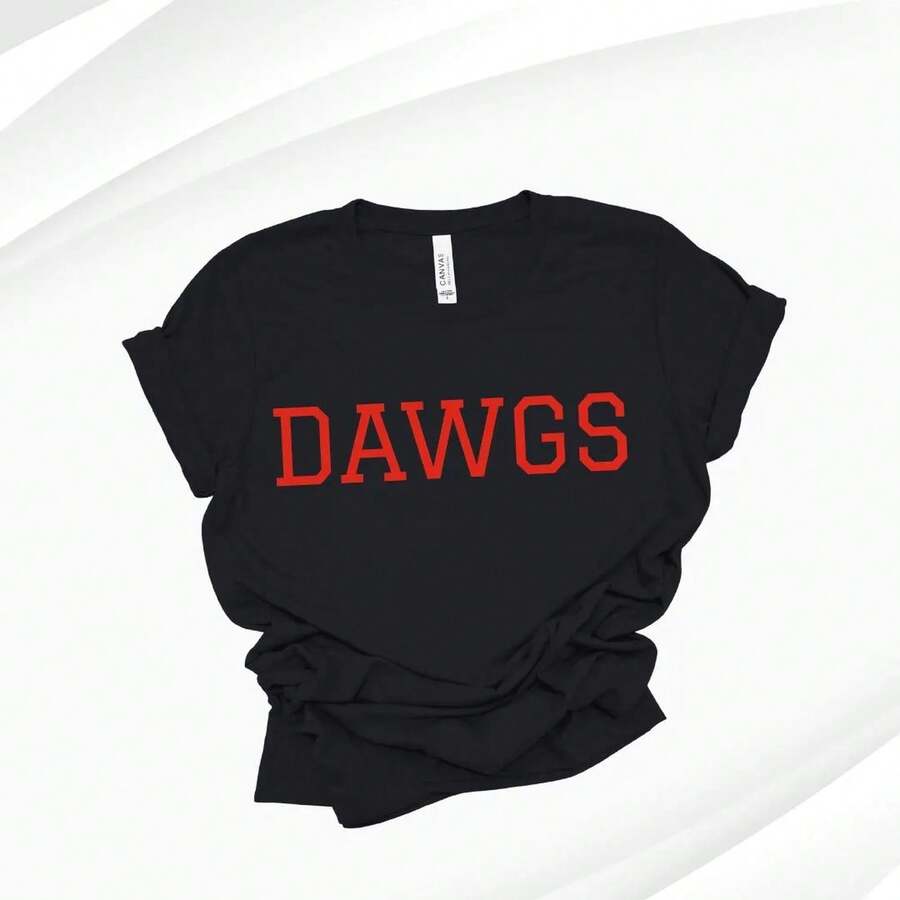 Go Dawgs Shirt, Georgia Bulldogs Shirt, Bulldogs Shirt, Football Shirt, Dawgs Shirt, Dawg Nation, Georgia Bulldogs T-Shirt220G Heavyweight 100% Cotton T-Shirt . This Offers A Structured Fit, Soft Feel, And Long-Lasting Wear. Perfect For Casual Style, Layering, Or Everyday Essentials, It's Breathable Yet Sturdy-Your New Favorite Go-To Shirt. - 黑色5 - 查看 1