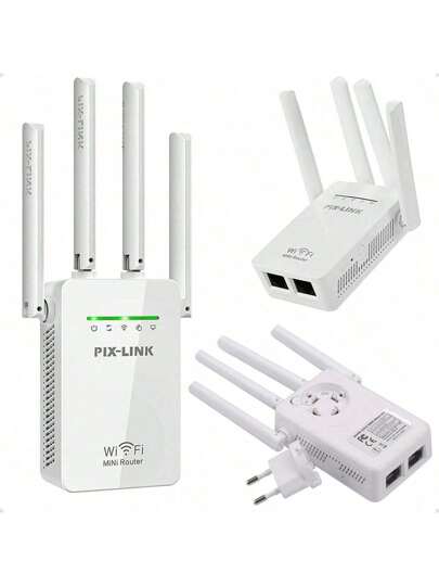 Repetidor Wifi 2800m 4 Antenas Amplificador Extensor De Sinal Bivolt Pix Link Rzn Mix