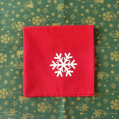 4/8Pieces Christmas Snowflake Napkins Cloth 40*40cm/16*16Inches Square Table Decoration Washable Reusable Kitchen Dining Tabletop Suitable For Hotel Festival Food Photography Props Weddings Birthdays Parties Home Decor