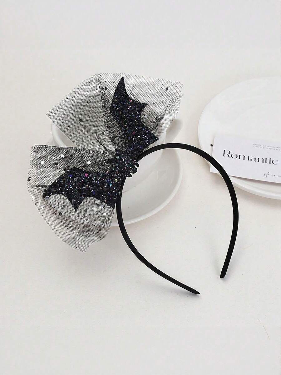1pc Black Bat Headband, Funny Headpiece Suitable For Stage Performance