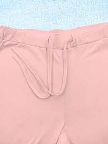 定制女士春夏秋冬休闲运动裤，定制图案/情侣/宠物/姐妹/自拍/家庭照，标志设计，节日礼物，惊喜礼物，生日礼物，结婚礼物，母亲节礼物，闺蜜礼物，周年纪念礼物，情人节礼物，送给她的礼物 - 粉色 - 查看 3