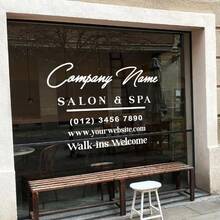 定制乙烯基窗贴 | 圣诞节窗贴 | 公司名称或标志 - 店面贴纸 - 个性化定制 - 定制商店 - 公司窗户或门贴 - 彩色 - 查看 3