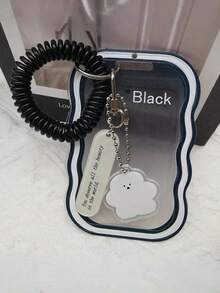 Fashionable And Unique Macaron-Inspired Solid Color Card Holder - Plastic Material, Perfect For Student ID Cards, Campus Access Cards And Keys, Women Mini Wallet Clutch Keychain Card Holder Wallet Wristlet - Multicolor - View 5