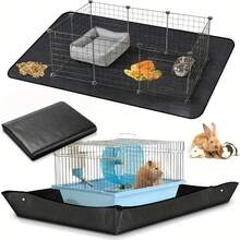 1pc Waterproof & Reusable Rabbit Playpen Mat, Easy To Clean Scratch-Resistant Pet Pad Cage Bottom Mat Bed, Suitable For Rabbits, Guinea Pigs, Ferrets And Other Small Pets, All Season