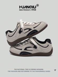 HUANQIU 2025 New Men's Shoes Men's Skateboard Shoes A Pair Of Fashionable Casual Breathable And High-Rise Home Office Outdoor Sports Shoes Multifunctional Lightweight And Comfortable Dexun Shoes Racing Shoes Casual Shoes Casual Shoes Running Shoes Gray Four-Season Shoes