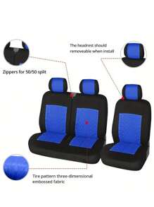 2+1 Seat Covers,Polyester Fiber,Easy To Install, Single And Double Car Seat Covers,Fits Most , Trucks, Truck Front Seat Covers,Protect Your Car Interior.
