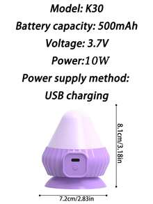 全新 USB 可充电电动吸盘筋膜球按摩振动足部肌肉放松按摩器，电动吸盘按摩器，多级振动，用于肌肉放松 - 彩色 - 查看 3