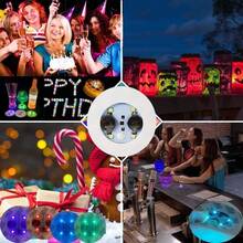 أقراص قاعدة أكواب LED، قواعد أكواب مضيئة، أضواء زجاجات LED RGB ب- 7 ألوان، مظهر زجاجة مضيء، أقراص قاعدة أكواب LED لاصقة مضيئة للمشروبات، ضوء وميض للجرعات، لزجاجات والخمور، شرارات زجاجات الشمبانيا، للحفلات والبارات وحفلات هالوين وحفلات عيد الميلاد - لون - مشاهدة 6