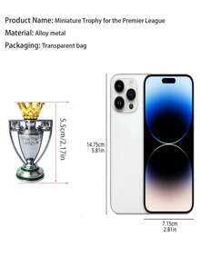 足球运动树脂奖杯 - 树脂雕塑重型英超联赛奖品，体育主题世界冠军装饰物品，是圣诞节、万圣节、复活节、情人节、教师节的节日吊坠礼物，适合游戏迷收集和纪念奖杯、钥匙扣 - 彩色 - 查看 24