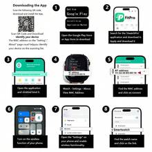 Reloj inteligente con pantalla táctil HD de 2,01", con llamadas y mensajes, conexión inalámbrica, correa de silicona, diseño cuadrado de moda, compatible con Android e iOS, batería grande de 200mAh - Negro - Ver 9