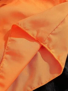 Vestido de Halloween para meninas, saia de malha estilo morcego, estampa gráfica, manga comprida com cinto, ideal para festas ao ar livre - Preto - Ver 8