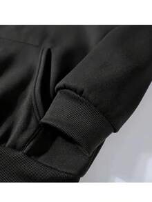 Sudadera con capucha de diseño de surfista en la playa - Negro - Ver 4