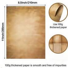 复古A4双面打印纸，适合DIY剪贴簿、拼贴画和信件书写，是生日和节日礼物的完美之选。 - 棕色 - 查看 7