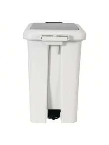 1 个带盖脚踏垃圾桶，塑料材质，卫生防臭，大容量收纳，静音缓降设计，适用于家庭客厅卧室/厨房，配有彩色垃圾袋，日常清洁必备，装饰风格，垃圾桶，办公桌配件，黑色垃圾桶，浴室垃圾桶，垃圾桶，卧室，收纳盒，房间装饰卧室，卫生间垃圾桶