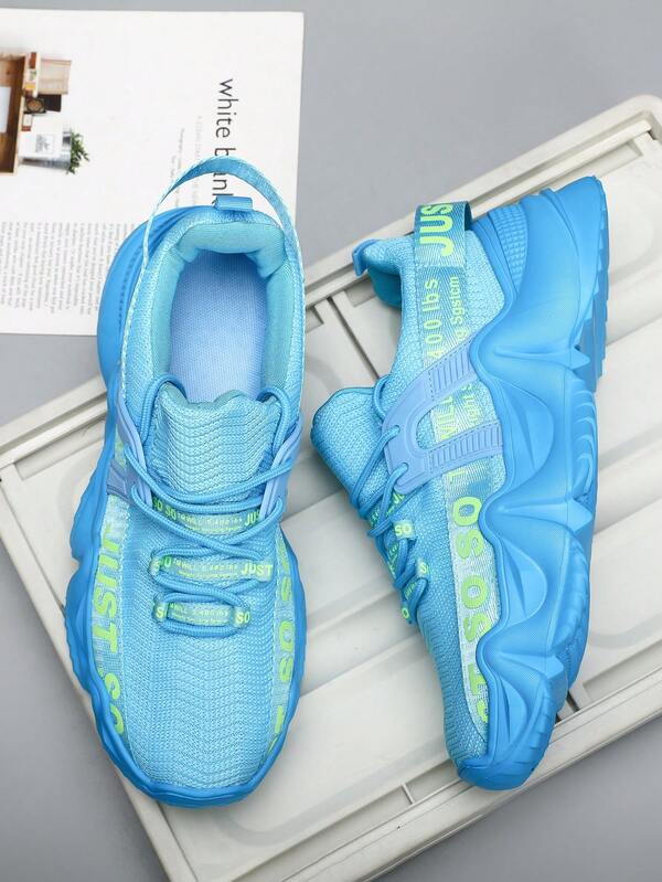 أحذية رياضية للنساء ذات كعب سميك أزرق مقاوم للانزلاق وقوي، أحذية كاجوال خارجية أنيقة مقاومة للتآكل