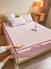 1件床笠，床上用品，床垫保护套，亲肤床垫套，卧室装饰，透气绗缝床垫垫，适用于8-15英寸床垫，房间装饰，静音床垫套，适用于卧室、客房，深口袋设计，床垫套，防尘床笠，适用于单人床、双人床、大号床、特大号床，仅包含床笠，不含枕套，床上用品礼品，可机洗，秋季家居装饰，婚礼，秋季装饰 - 彩色 - 查看 61