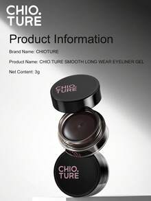 CHIOTURE Smooth Eyeliner Cream Richly Pigmented, Shapes In One Stroke, Waterproof Smudge-Proof And Non-Smudgy Long-Lasting Without Fading, Eyeliner Gel, Effortlessly Enlarges The Eyes
