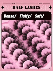 14 Pairs Of Large, Thick, And Slender Artificial Eyelashes - Multi-Pack For A Dramatic Look, Hypoallergenic, Reusable False Eyelashes For Bold Women - 濃密款 - 查看 4