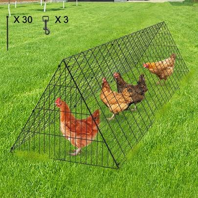 Chicken Tunnels, 300 X 71 X 61.5cm (LxWxH) Chicken Tunnels For Yard, Portable Chicken Tunnels For Outside Easy Installation, Chicken Pen Run, Suitable For Chickens, Ducks, Rabbits