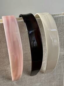 1pc Women's High Crown French Classic Fashion Wide Leopard Print Acetate Headband, Outdoor Washing Face Hair Clip With Teeth Anti-Slip, Hair Tidy Headpiece - Multicolor - View 3