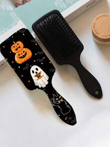 Pente de almofada de ar com estampa de morcego, abóbora e fantasma de Halloween, design fofo e de desenho animado, escova de cabelo portátil para mulheres, kit de modelagem de cabelo, kit de ferramentas para cabelo, acessórios de beleza para casa e presentes para mulheres, ferramentas para modelagem de cabelo - Multicolorido - Ver 3