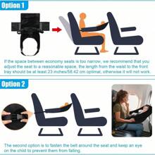 幼儿飞机床，适用于 1-12 个月大的婴儿，便携式幼儿床，婴儿飞行旅行必需品，便携式飞机床脚凳，带三角带，适用于飞机 - 飛機座椅 - 查看 9