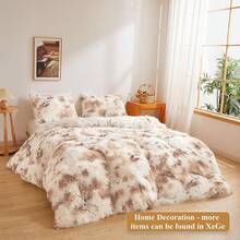 20x54 Fluffy Cheetah Print Body Pillow Cover, Leopard Print Plush Fuzzy Pillowcase With Zipper, Farmhouse Shaggy Long Pillow Cover Women Side Sleepers, Pink - 米色乳牛紋 - 查看 7