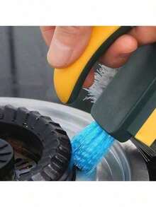 2pcs Color Blocking Arc Handle Cleaning Tool | Multi Effect Brush Head, Shoes, Clothing, Home Cleaning All-Around Responsibility