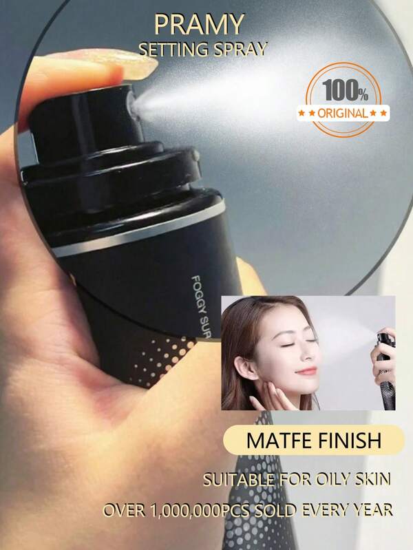 PRAMY Setting Spray Matte Finish 3.4 Fl. Oz/100ml - Hydrate, Illuminate, Set, Makeup Finishing Spray - Makeup Primer & Hydrating Setting Spray,GIFT