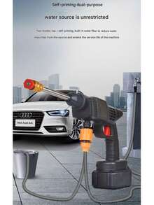 New High Pressure Car Wash Gun, Portable Rechargeable Battery Car Wash Device, Wireless Car Wash Machine Dedicated High Pressure Water Gun - Multicolor - View 3