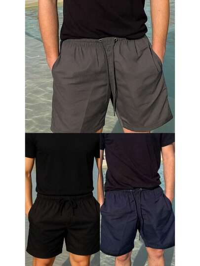 Kit 3 Shorts Masculino Plus Size Tactel Envio Imediato Cinza Azul Preto Cintura Elástico Cordão Bolso Frente e Atrás Leve Macio Suave Confortável Resistente Durável Não Encolhe Seca Rápido Sem Passar Absorve Transpiração Liberdade Movimento Corte Moderno Caimento Perfeito Veste Bem Atemporal Prático Versátil Combina com Tudo Academia Caminhada Dia a Dia Rua Parque Jardim Praia Férias Primavera Verão Calor Casual Despojado Moderno Ousado Descolado Útil Peça Coringa Favorito Preparo Capricho Manhã Tarde Noite Combina Camiseta Roupas Masculinas Homem Marido Namorado Pai