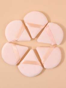 6个杏色粉扑，三角形化妆海绵，超柔软干湿两用定妆粉扑，便携化妆工具 - 杏色 - 查看 8