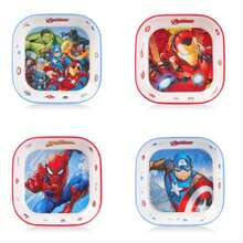 Marvel 1 Stück offiziell lizenzierte Marvel Avengers Serie Dinner Teller, neuartige coole Iron Man Dekorationen, unzerbrechliches Spinne-Man Geschirr, glatte Ornamente, Film-Zubehör, Geburtstagsgeschenk