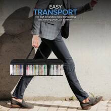 2X Large Clear Holds DVD CD Storage Holder Easy Zip Closure Carry Bag Organizer - Clear - View 5