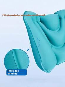 飞机旅行充气腰枕，汽车腰部支撑垫，便携式背部支撑气枕，适用于火车、飞机、办公椅，旅行办公两用，手动气泵设计，无需用电，仅限手洗，四季皆宜。