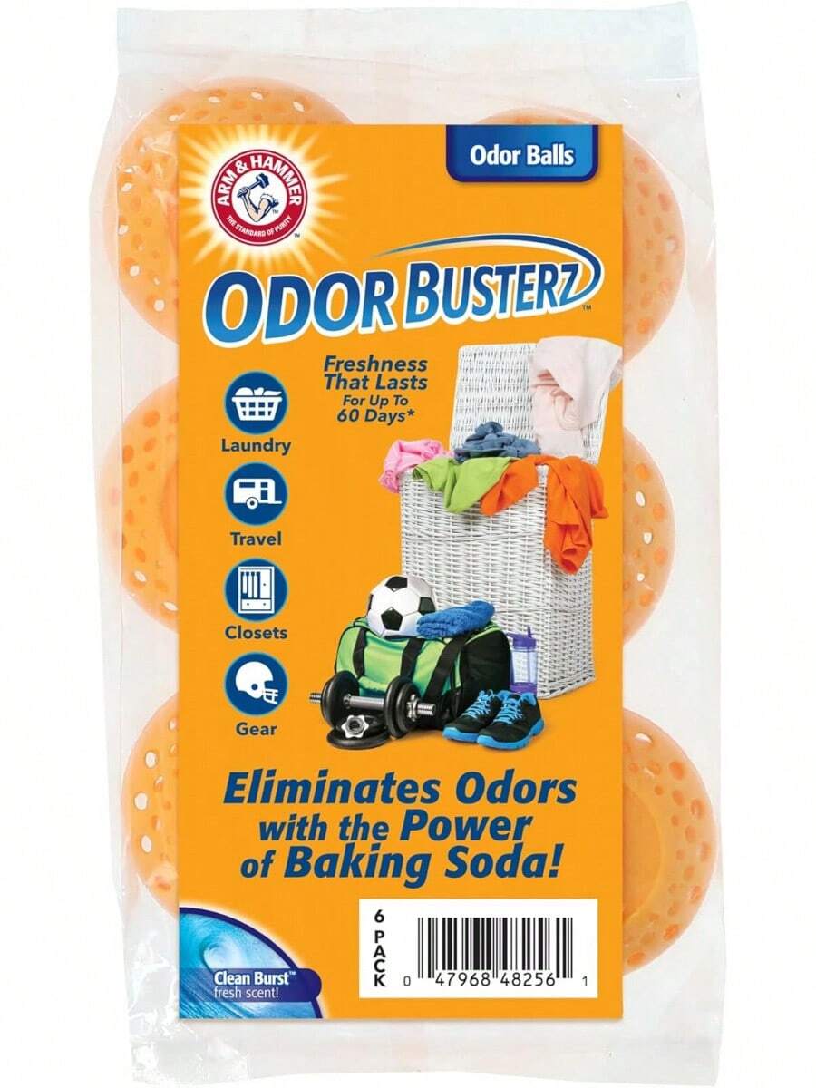 Arm & Hammer 48256 Odor Busterz Balls, paquete de 6, naranja - 1 - Ver 1