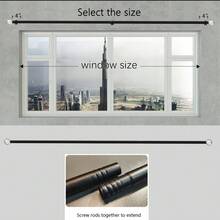 5/8英寸窗帘杆，搭配透明水晶装饰尖顶，有白色、黑色、金色、银色可选，适合28至144英寸的窗户。易于安装的坚固窗帘杆支架套装。适用于卧室、厨房、客厅、餐厅或办公室，现代优雅风格，外观简约时尚！