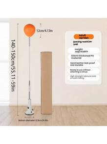 1pc Adjustable Height Boxing Speed Ball, Durable And Portable, Suitable For Home And Gym Reflex & Hand-Eye Coordination Training