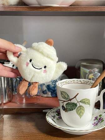 1pc Soft & Cute Plush Teapot Keychain Pendant, Bag Charm, Great Gift For Students, Coworkers, Couples, Friends, Birthday, Holiday, Boyfriend, Girlfriend, Anniversary, Car Decor