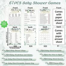 Bộ trò chơi tắm lá bạch đàn gồm 61 món, bao gồm 6 loại trò chơi - In hai mặt, 20 trò chơi mỗi trang, chẳng hạn như Bingo trong phòng tắm, Xáo trộn từ ngữ, Tìm từ, Dự đoán & Gợi ý, Ghép giá, Ai (Lá bạch đàn), Có đáp án. - Màu xanh Cadet - Xem 3