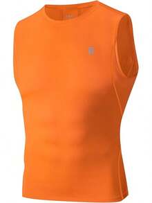 GYHSRunhit Sleeveless Compression Shirt Men Top Athletic Muscle Shirts Men - trái cam - Xem 12