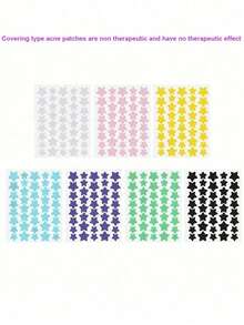 Colorful Star-Shaped Face Stickers, Suitable For Daily Decoration, Events And Parties - Multicolor - View 6