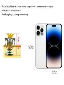足球运动树脂奖杯 - 树脂雕塑重型英超联赛奖品，体育主题世界冠军装饰物品，是圣诞节、万圣节、复活节、情人节、教师节的节日吊坠礼物，适合游戏迷收集和纪念奖杯、钥匙扣 - 彩色 - 查看 12
