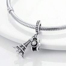 1Count Landmark Building Series Pendants, Camera Tower, Love And Freedom Journey, Notre Dame Cathedral, Colosseum, Arc De Triomphe, Italy Suitable For Women's DIY Bracelets, Necklaces And Other Jewelry Making Pendants, Suitable For Men And Women Jewelry Gifts; Holiday Gifts