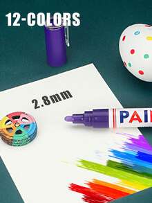 Waterproof Quick-Drying Non-Fading Paint Marker Pen For Furniture, Car Tire Repair And Retouch
