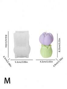 Khuôn silicon hình hoa tulip dùng để làm nến tan chảy (1 gói) | Hình dạng bất đối xứng lớn/nhỏ, lý tưởng để tự làm nến, sản xuất hàng loạt sáp thơm và đồ trang trí hoa thủ công - trắng - Xem 6