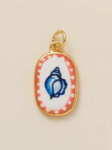 1pc Fashionable And Exquisite INS Marine Creature Conch Lobster Crab Shell Fish Clover DIY Pendant, Plated With 18K Gold, Not Easily Oxidized, Suitable For Wives And Mothers To Freely Match. - Multicolor - View 9