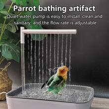 1pc Large Bird Shower Circulating Water Fountain For Parrots Outdoor Garden Bath