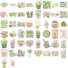 50 件 Matcha Girl 贴纸乙烯基贴纸剪贴簿、日记本、笔记本电脑、保险杠、滑板、水瓶、电脑、手机、卡通、安全帽、汽车贴纸和贴花 - 彩色 - 查看 3